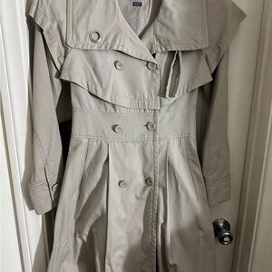 Armani Exchange XS Beige Coat, Accentuates Waist, slimming
